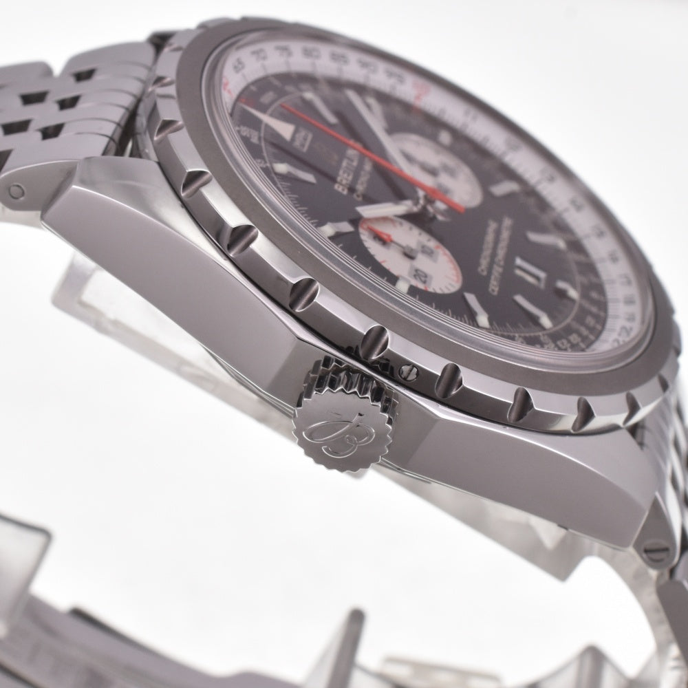 with paper BREITLING Chronomatic A41360 Chronograph Date Black / Silver Dial Automatic Men's
 Watch I#142508
