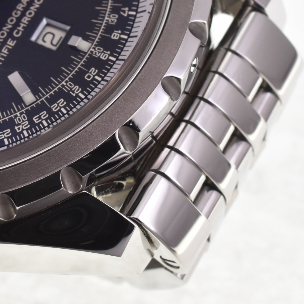 with paper BREITLING Chronomatic A41360 Chronograph Date Black / Silver Dial Automatic Men's
 Watch I#142508