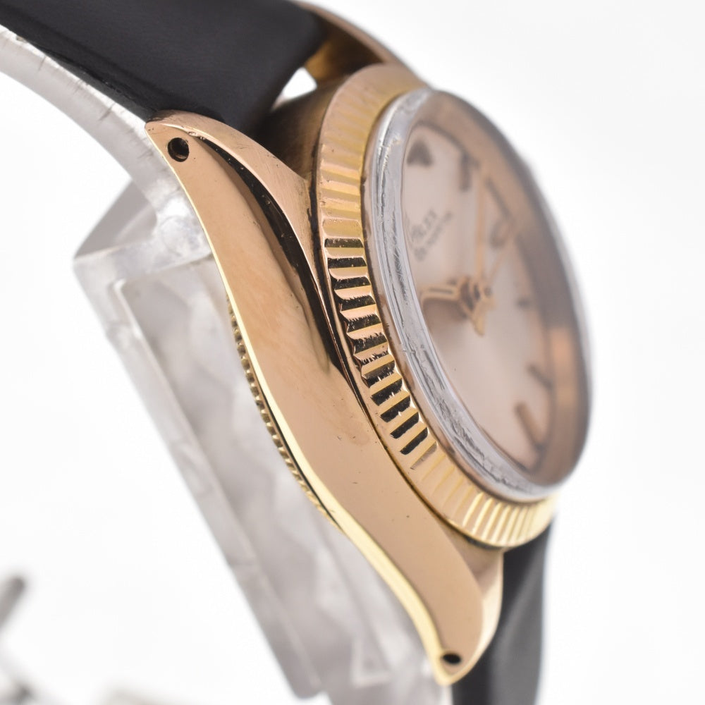 ROLEX Oyster perpetual 6619 Cal.1160 K18YG/Leather Champagne Dial Automatic Ladies
 Watch J#142513