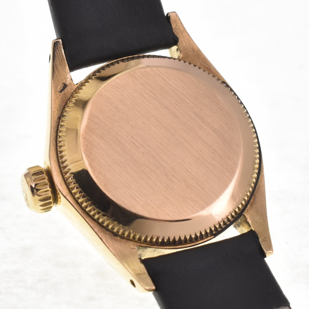 ROLEX Oyster perpetual 6619 Cal.1160 K18YG/Leather Champagne Dial Automatic Ladies
 Watch J#142513