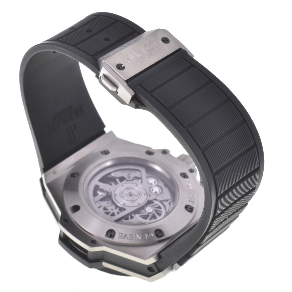 with paper HUBLOT King Power Unico Titanium 701.NX.0170.RX Silver (Skeleton) Dial Automatic Men's
 Watch L#142519