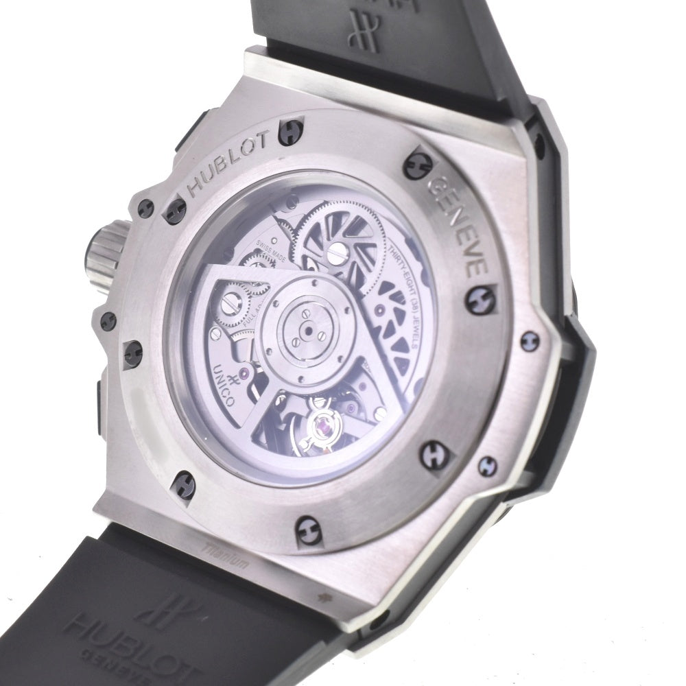 with paper HUBLOT King Power Unico Titanium 701.NX.0170.RX Silver (Skeleton) Dial Automatic Men's
 Watch L#142519
