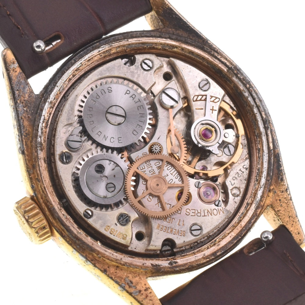 ROLEX Oyster Date 6066 vintage Cal.740 Ivory Dial Hand Winding Boy's
 Watch I#142522