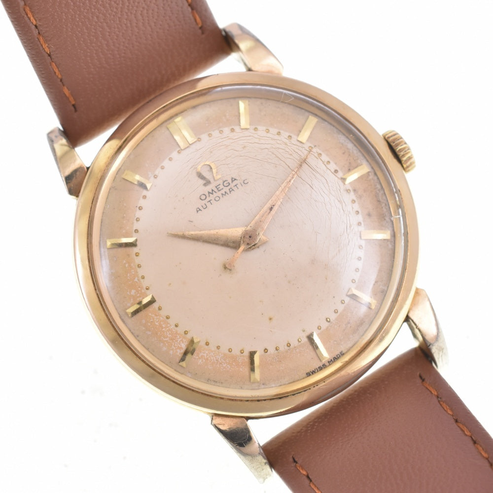 OMEGA 2445-10 SC Vintage Cal.354 Harfloater Champagne Dial Automatic Men's
 Watch L#142526