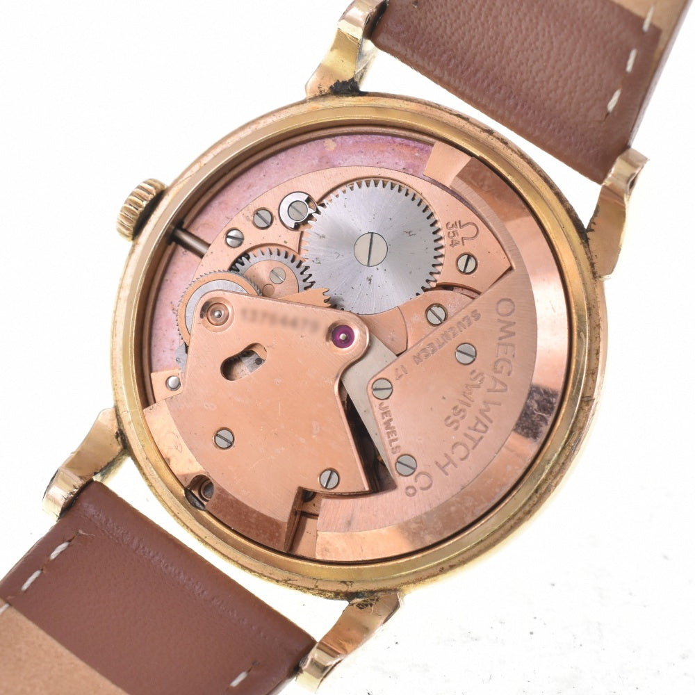 OMEGA 2445-10 SC Vintage Cal.354 Harfloater Champagne Dial Automatic Men's
 Watch L#142526