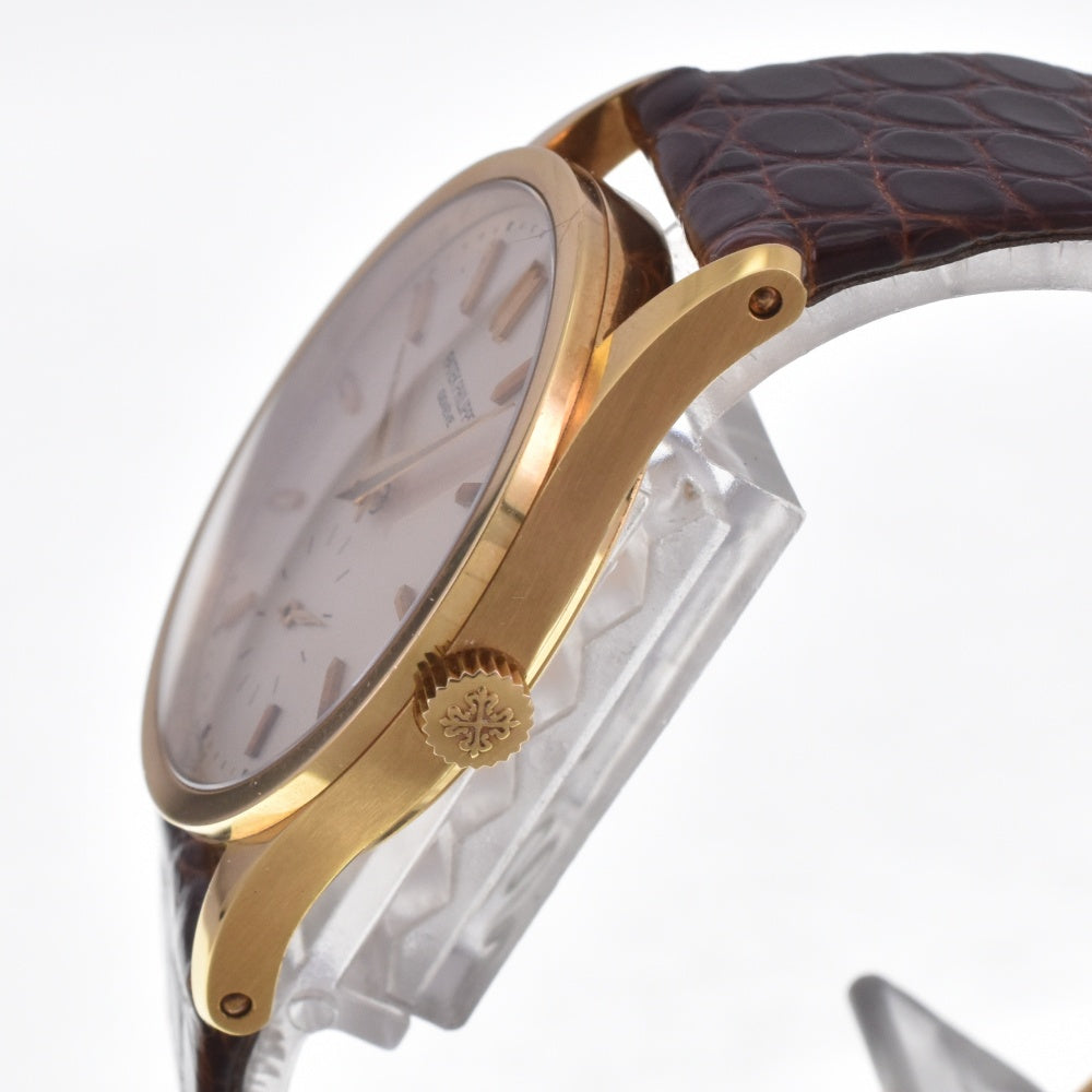 PATEK PHILIPPE Calatrava σ Dial Ref.3796J K18YG/Leather Cal.215 Silver Dial Hand Winding Men's
 Watch I#142531