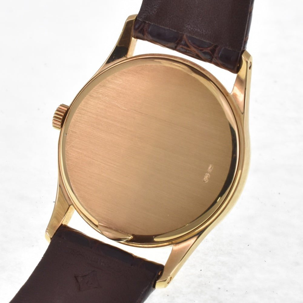 PATEK PHILIPPE Calatrava σ Dial Ref.3796J K18YG/Leather Cal.215 Silver Dial Hand Winding Men's
 Watch I#142531