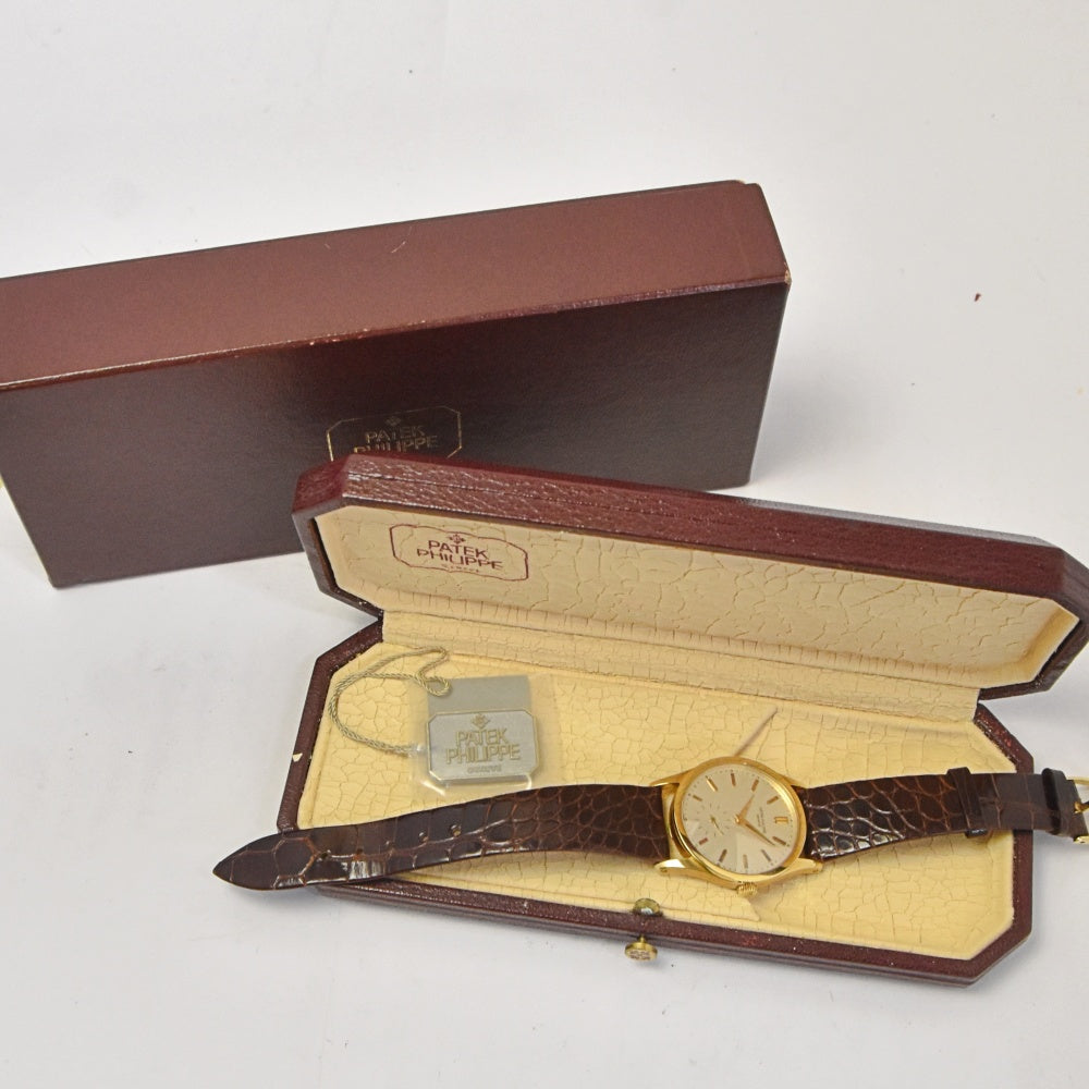 PATEK PHILIPPE Calatrava σ Dial Ref.3796J K18YG/Leather Cal.215 Silver Dial Hand Winding Men's
 Watch I#142531