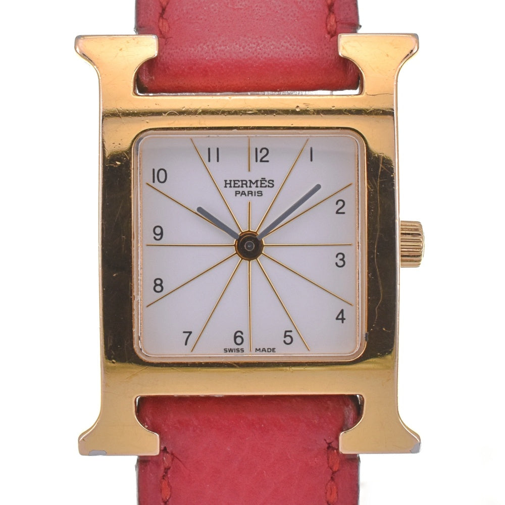 HERMES H watch HH1.201 white Dial Quartz Ladies
 Watch I#142535