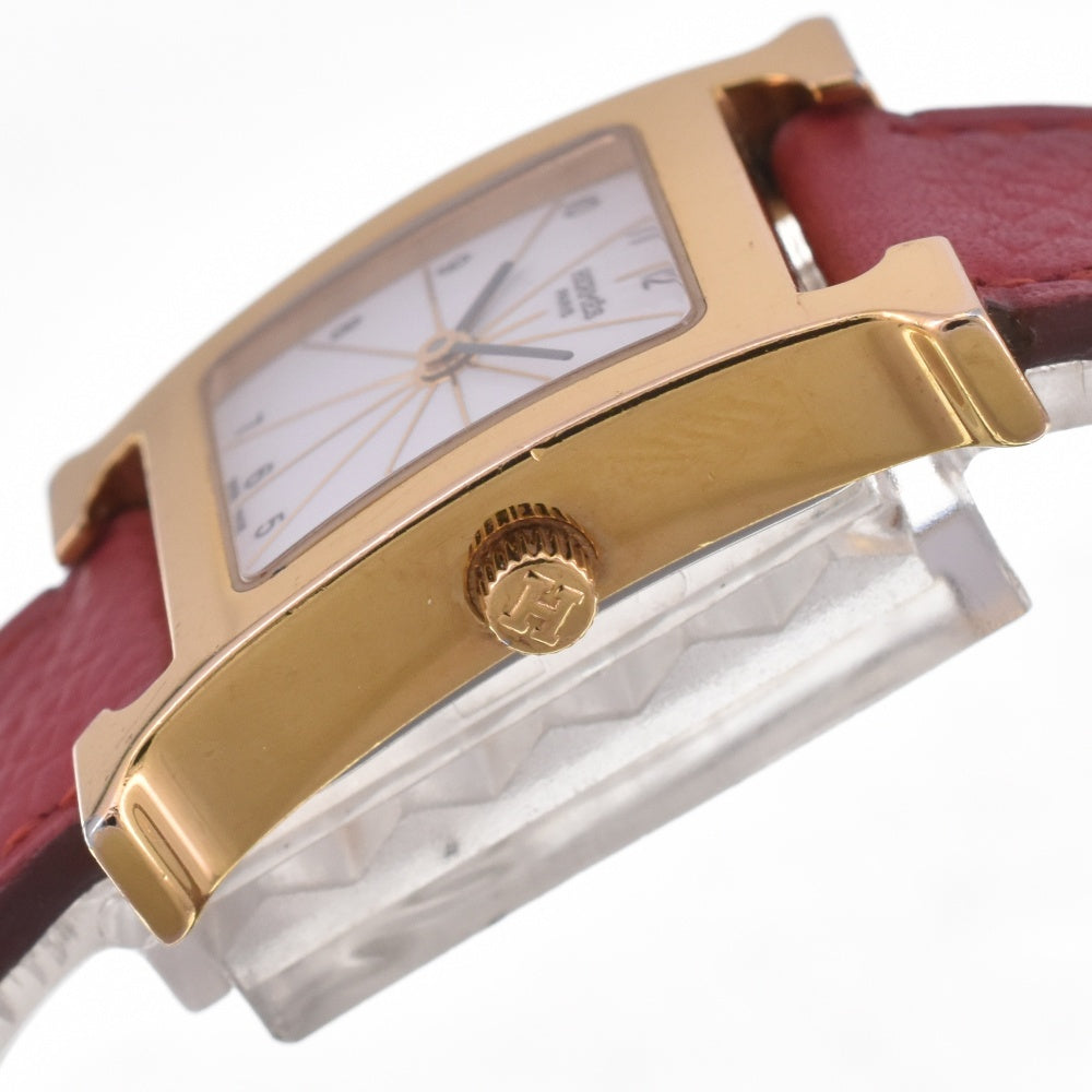 HERMES H watch HH1.201 white Dial Quartz Ladies
 Watch I#142535