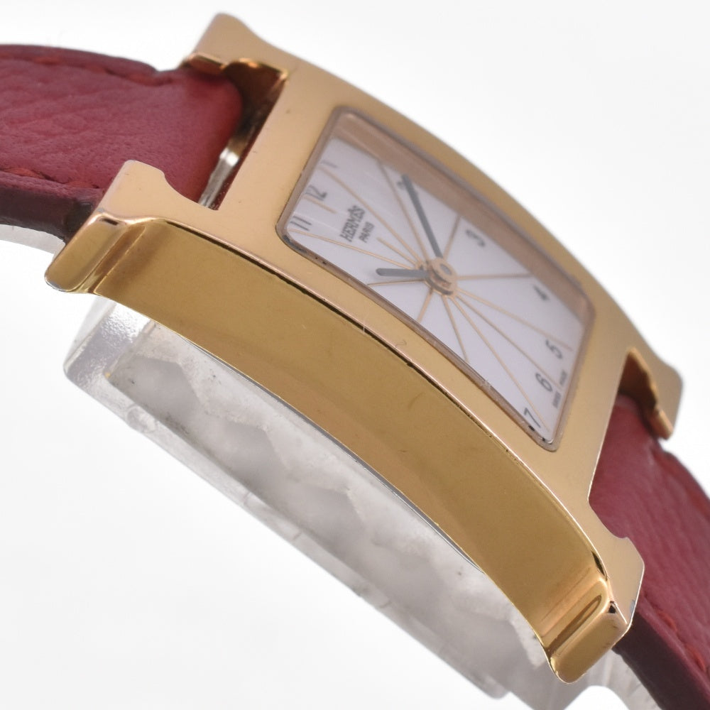 HERMES H watch HH1.201 white Dial Quartz Ladies
 Watch I#142535