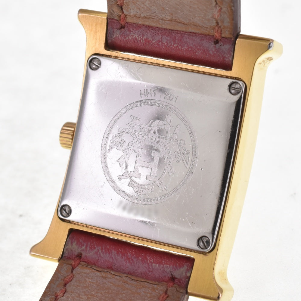 HERMES H watch HH1.201 white Dial Quartz Ladies
 Watch I#142535