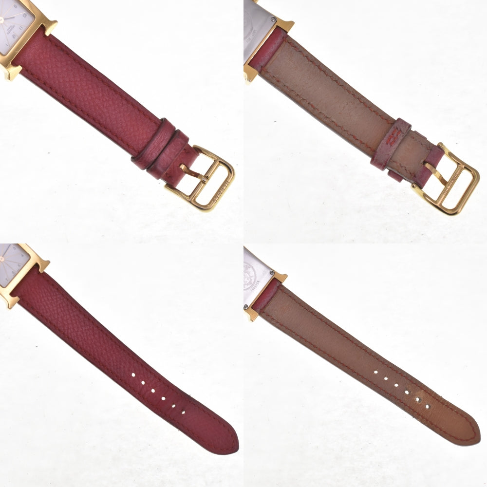 HERMES H watch HH1.201 white Dial Quartz Ladies
 Watch I#142535