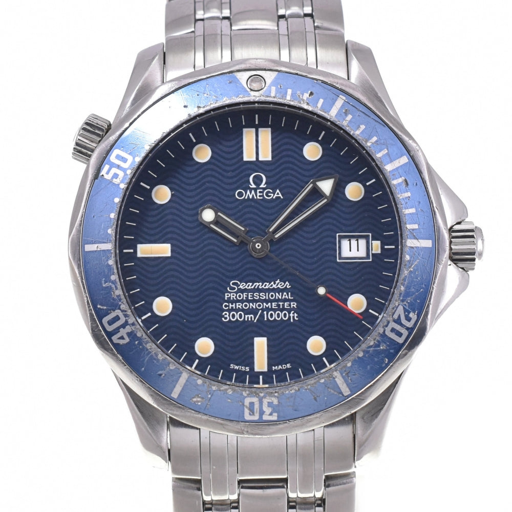 with paper OMEGA Seamaster 300M 2531.80 Date chronometer blue Dial Automatic Men's
 Watch N#142542