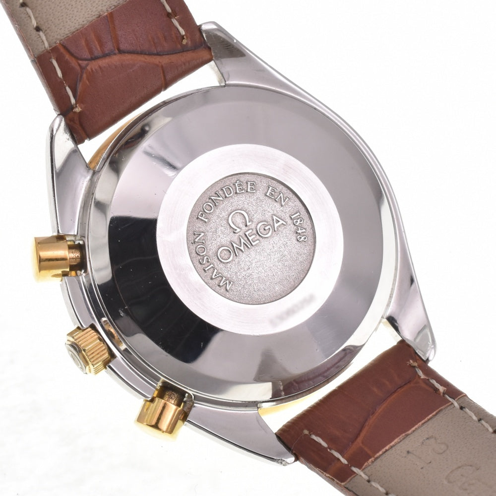 OMEGA Speedmaster 3336.20 Triple calendar moon phase chronograph K18Bezel white Dial Automatic Men's
 Watch I#142543