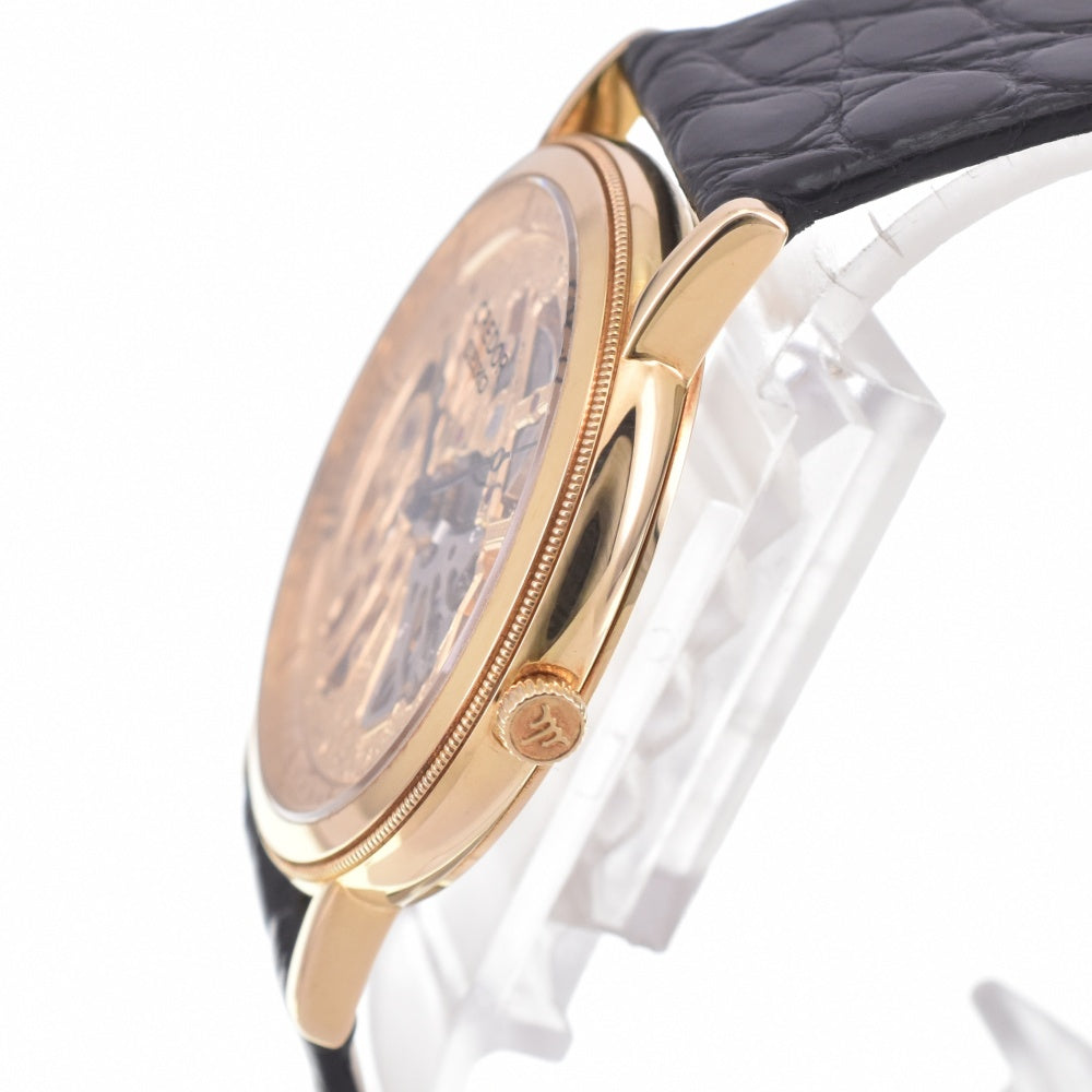 SEIKO CREDOR SIGNO GBBD998/6899-A268 K18YG skeleton Dial Hand Winding Men's
 Watch L#142547