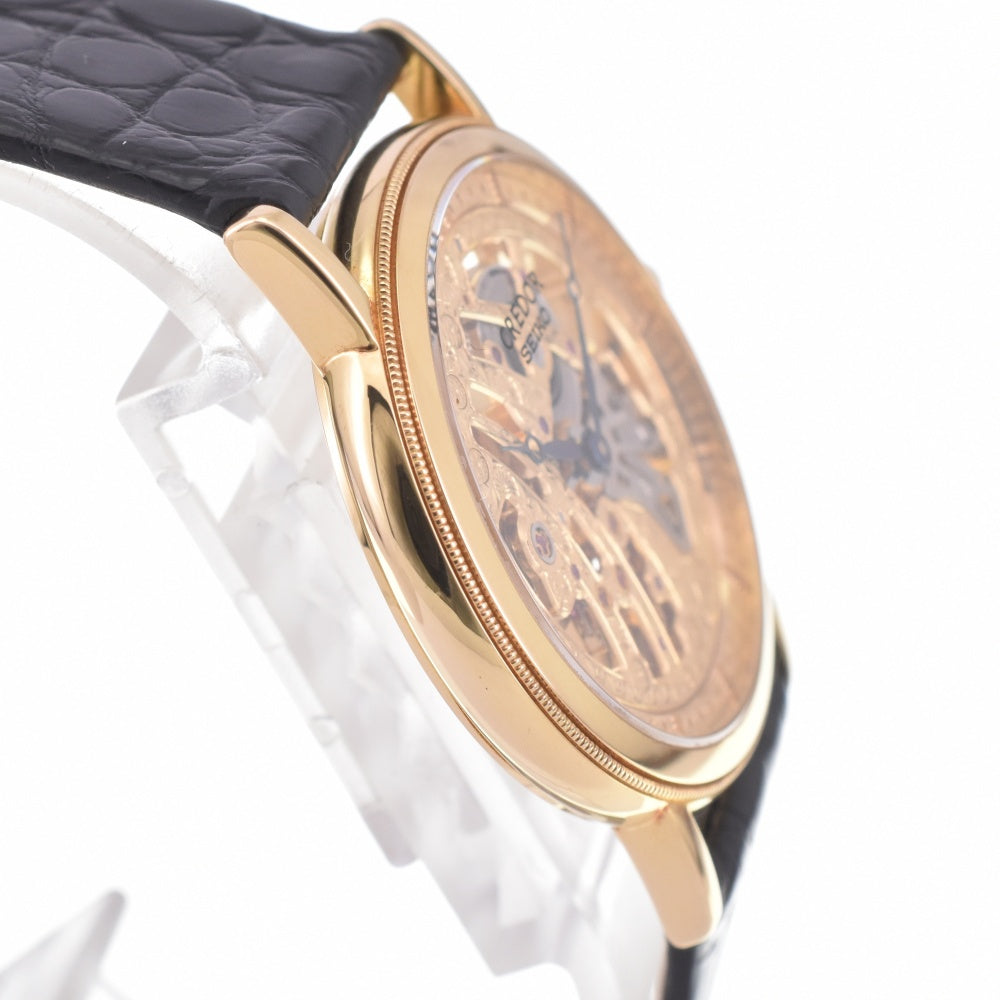 SEIKO CREDOR SIGNO GBBD998/6899-A268 K18YG skeleton Dial Hand Winding Men's
 Watch L#142547