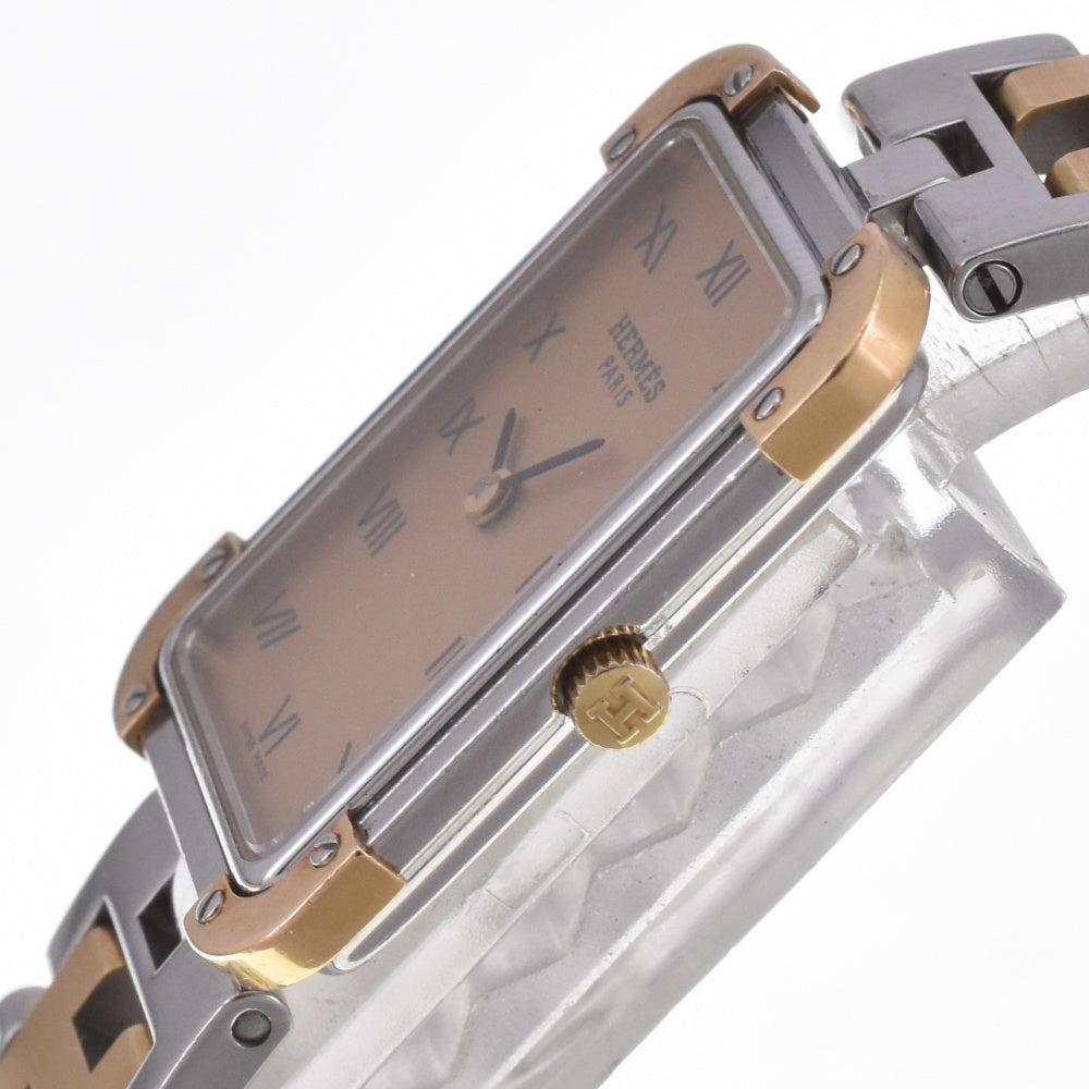 with paper HERMES Clojure CR1.220 Stainless Steel/Gold Plated gold Dial Quartz Ladies
 Watch H#142549