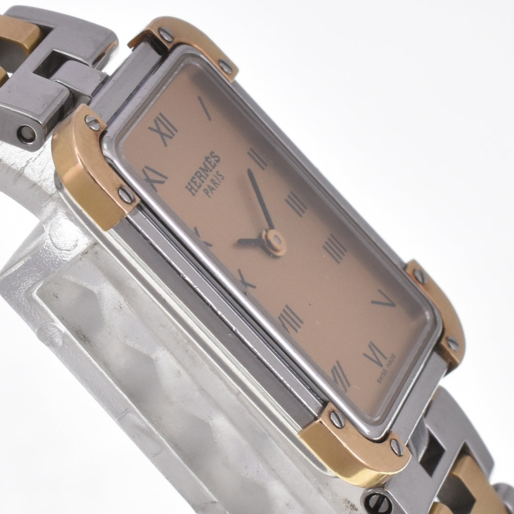 with paper HERMES Clojure CR1.220 Stainless Steel/Gold Plated gold Dial Quartz Ladies
 Watch H#142549