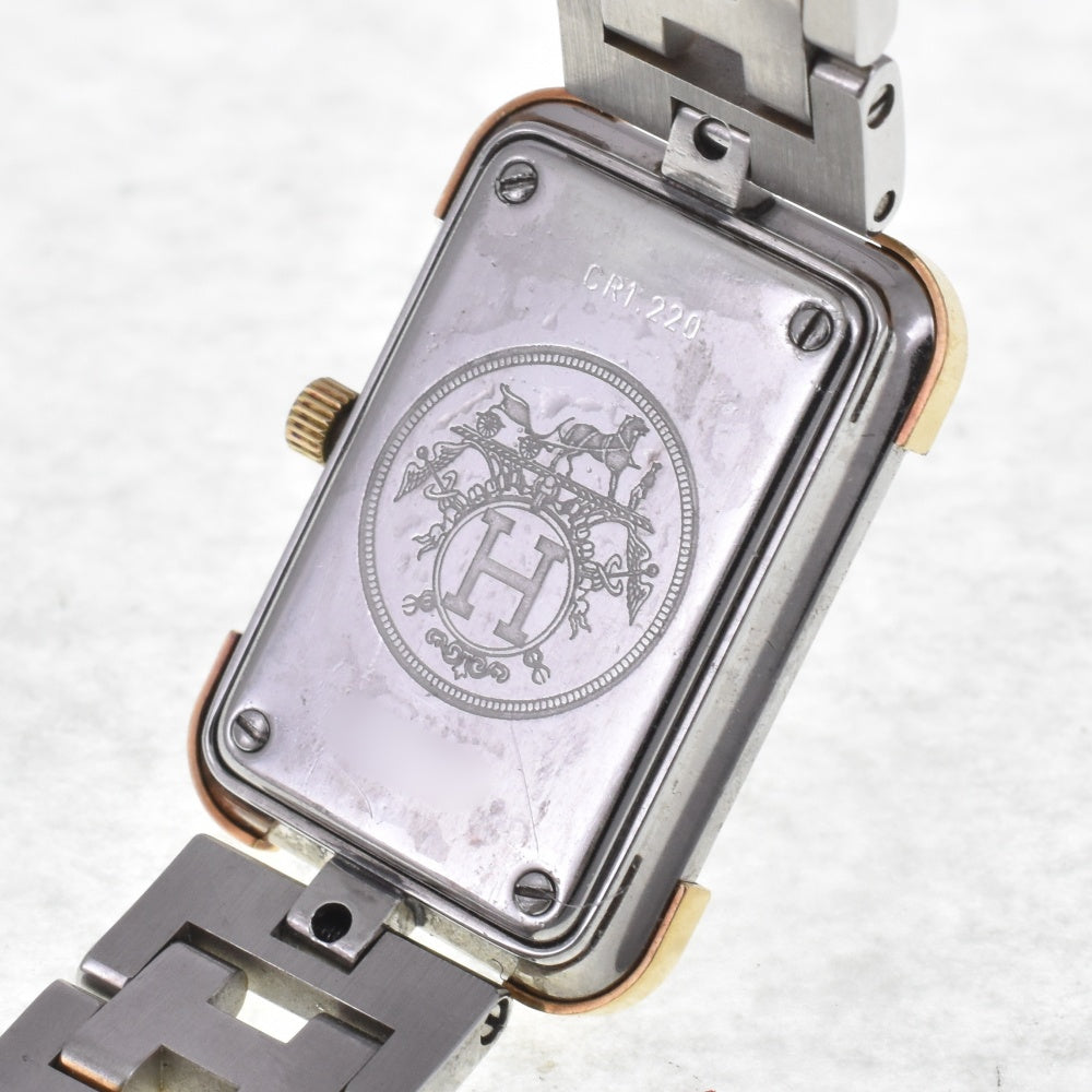 with paper HERMES Clojure CR1.220 Stainless Steel/Gold Plated gold Dial Quartz Ladies
 Watch H#142549