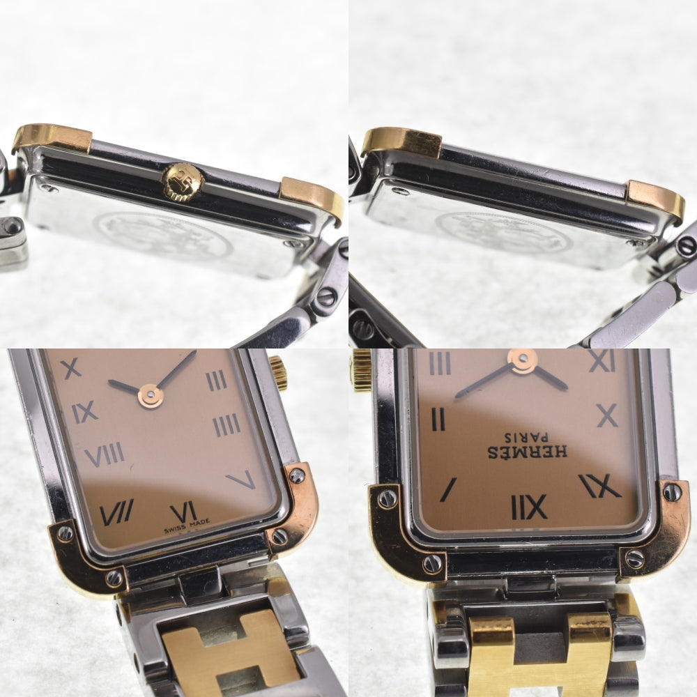 with paper HERMES Clojure CR1.220 Stainless Steel/Gold Plated gold Dial Quartz Ladies
 Watch H#142549