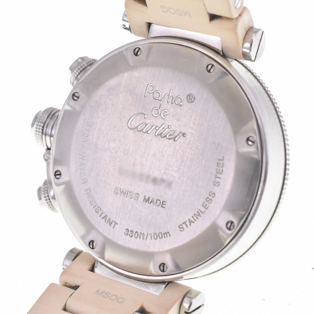 CARTIER Passive timer W3140004 Chronograph Stainless Steel/K18PG/Rubber Silver Dial Quartz Men's
 Watch L#142550