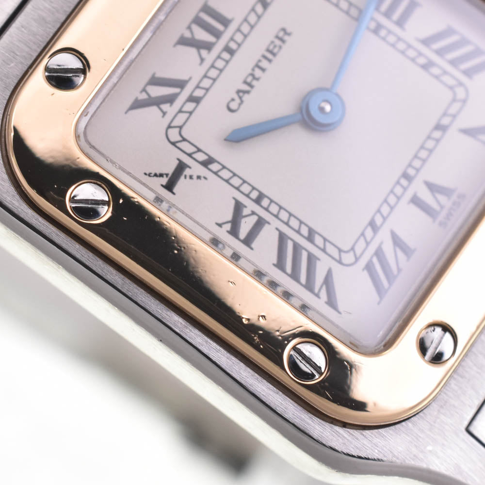 CARTIER Santosgalbe SM W20012C4 Stainless Steel/K18YG Ivory Dial Quartz Ladies
 Watch L#142551