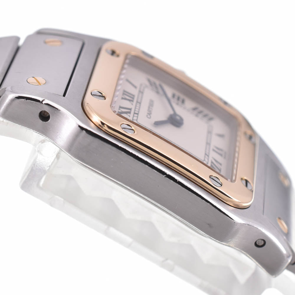 CARTIER Santosgalbe SM W20012C4 Stainless Steel/K18YG Ivory Dial Quartz Ladies
 Watch L#142551