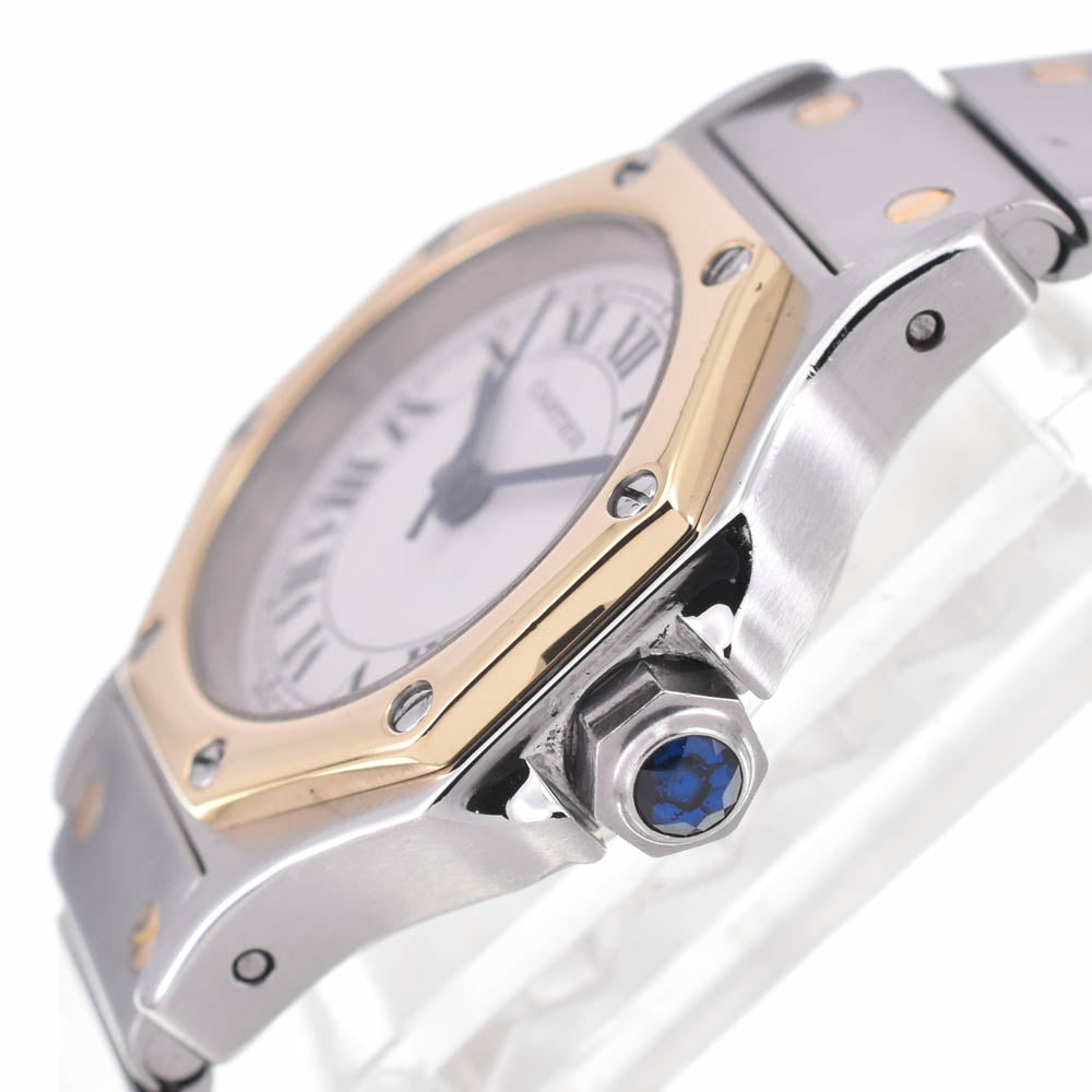CARTIER Santos Octagon SM vintage Stainless Steel/K18YG white Dial Automatic Ladies
 Watch L#142558