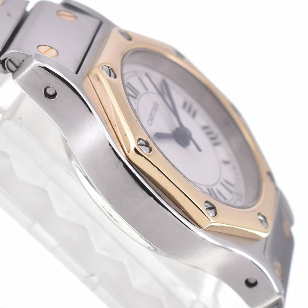 CARTIER Santos Octagon SM vintage Stainless Steel/K18YG white Dial Automatic Ladies
 Watch L#142558