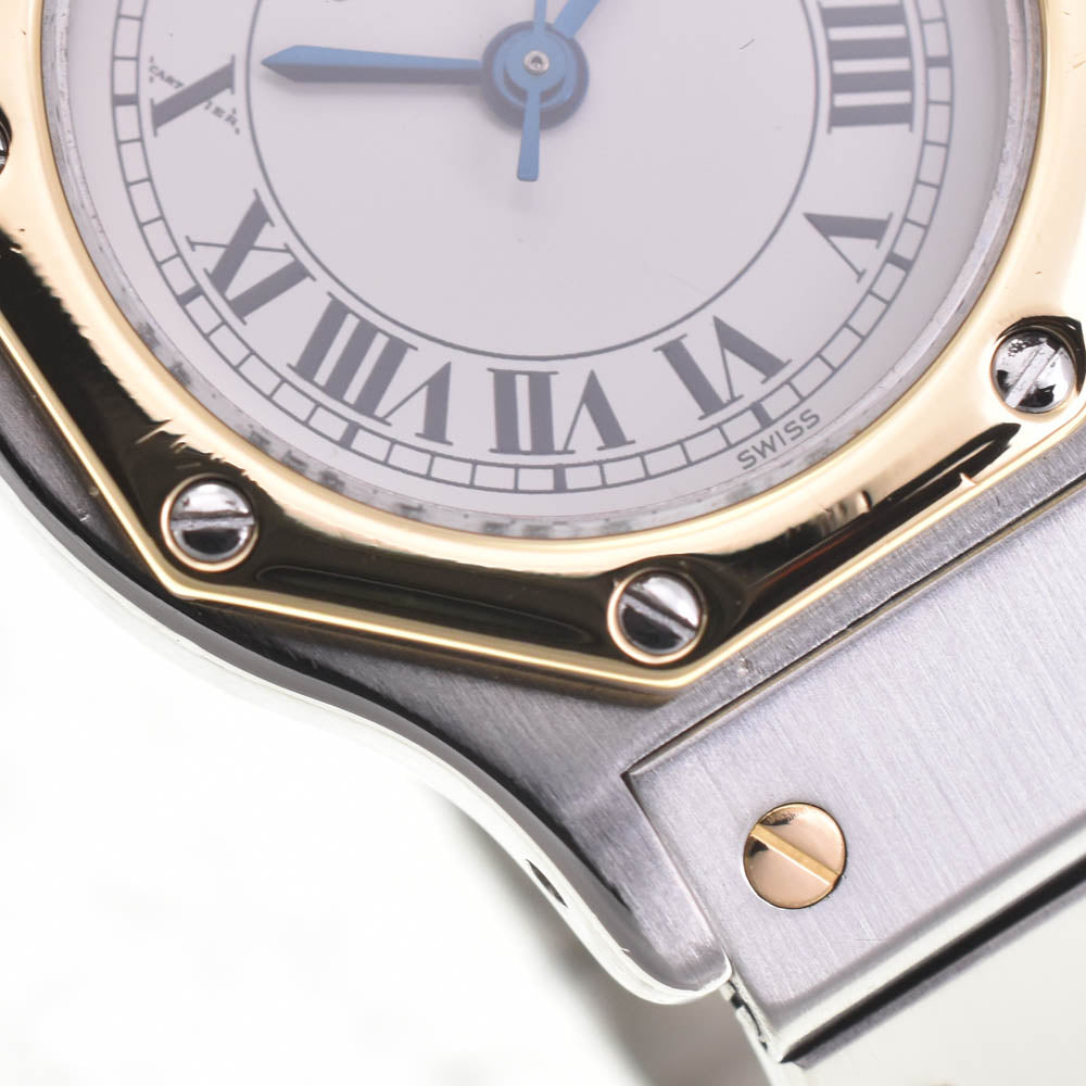 CARTIER Santos Octagon SM vintage Stainless Steel/K18YG white Dial Automatic Ladies
 Watch L#142558