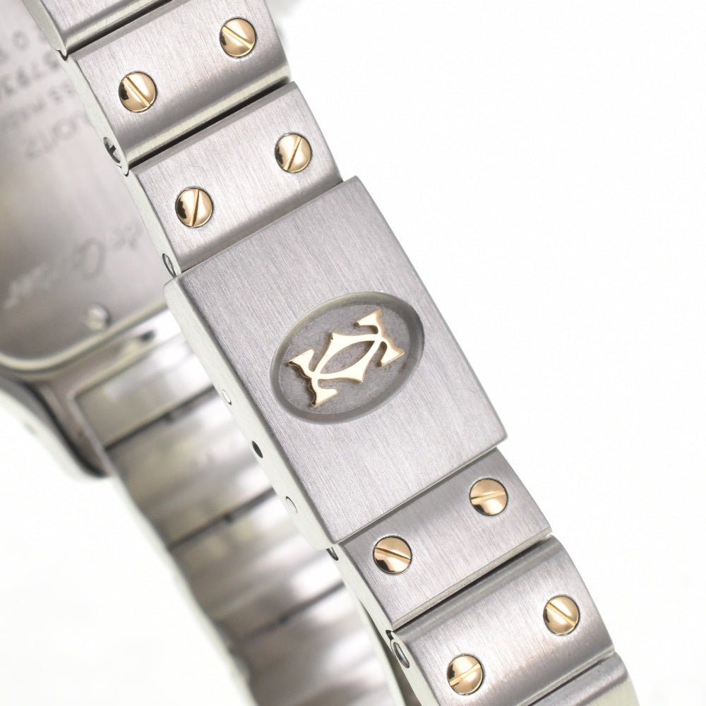 CARTIER Santosgalbe SM W20012C4 Stainless Steel/K18YG Ivory Dial Quartz Ladies
 Watch J#142560