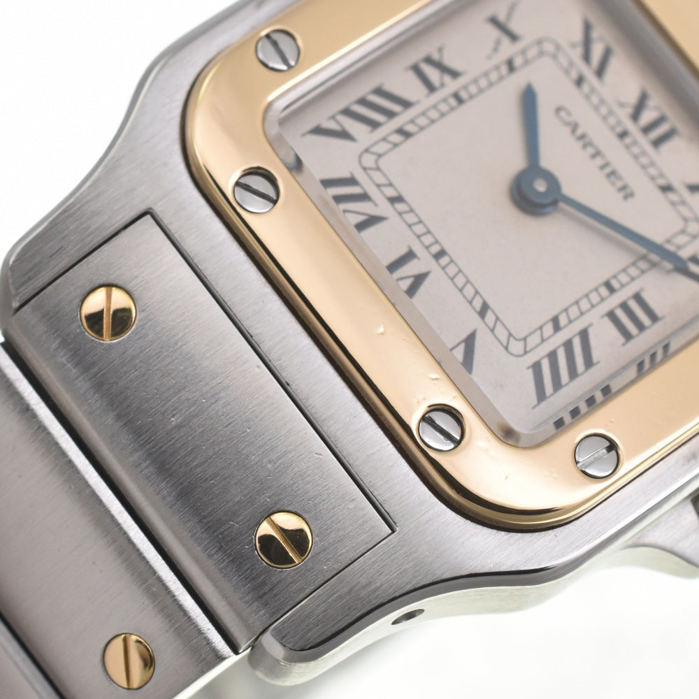 CARTIER Santosgalbe SM W20012C4 Stainless Steel/K18YG Ivory Dial Quartz Ladies
 Watch J#142560