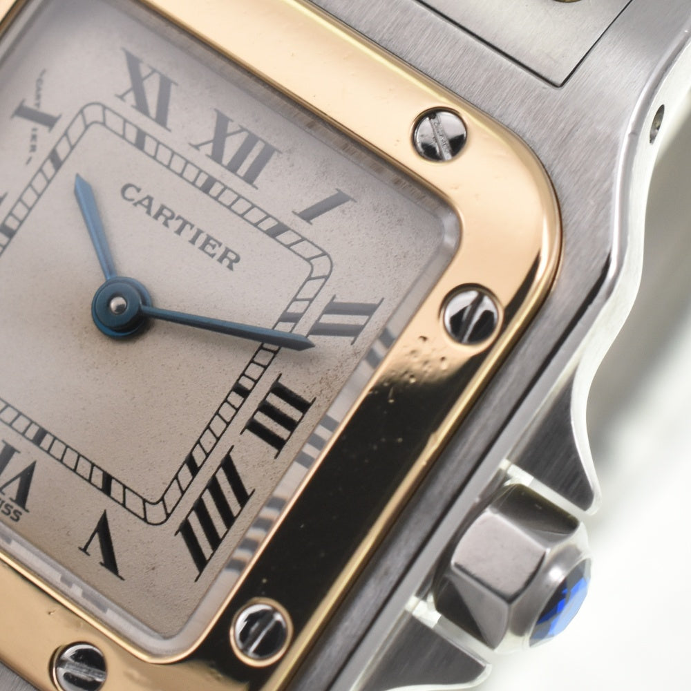 CARTIER Santosgalbe SM W20012C4 Stainless Steel/K18YG Ivory Dial Quartz Ladies
 Watch J#142560