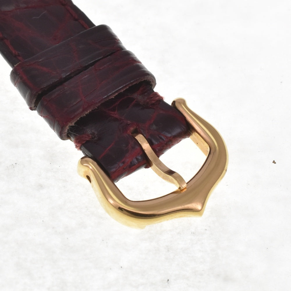 CARTIER Must Coris W1000653 SV925 (Gold Plated) / Leather Ivory Dial Quartz Ladies
 Watch I#142561