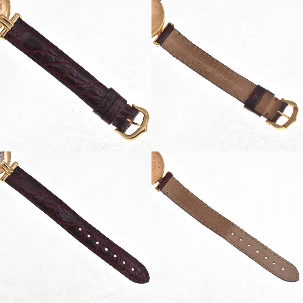 CARTIER Must Coris W1000653 SV925 (Gold Plated) / Leather Ivory Dial Quartz Ladies
 Watch I#142561