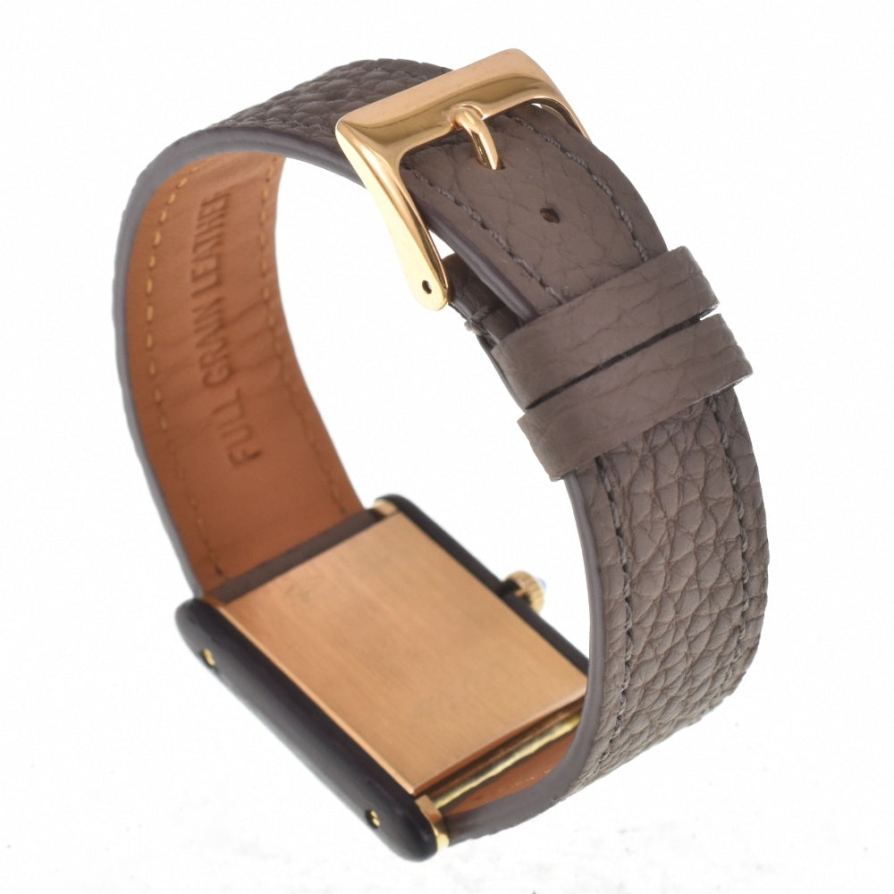 CARTIER Organic Tank Wood LM 1974213 Brown (Wood) Dial Hand Winding Men's
 Watch Z#142563