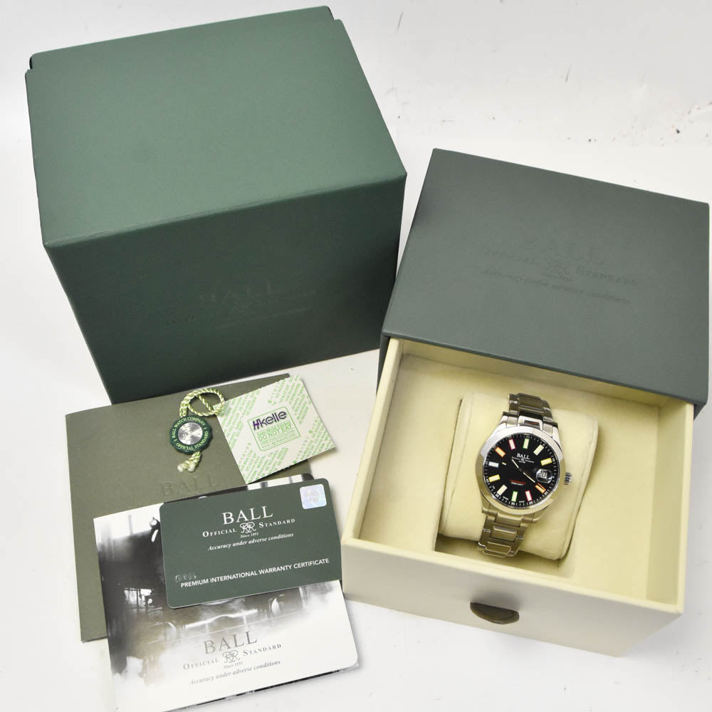 with paper BALLWATCH Marvelite Rainbow NM9026C-S33CJ-BK black Dial Automatic Men's
 Watch K#142566