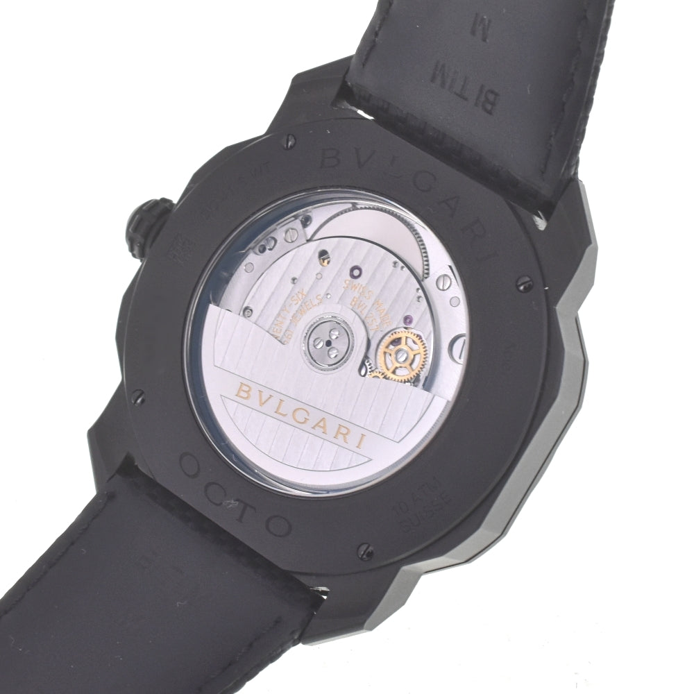 with paper BVLGARI Octo Roma Worldtimer OC41SWT black Dial Automatic Men's
 Watch H#142568