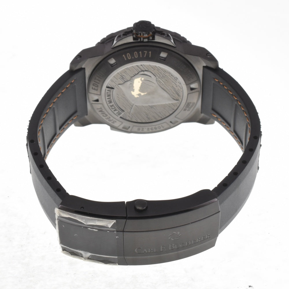 with paper CARL F.BUCHERER Patravi ScubaTec Black Manta 00.10632.28.33.99 black Dial Automatic Men's
 Watch I#142569