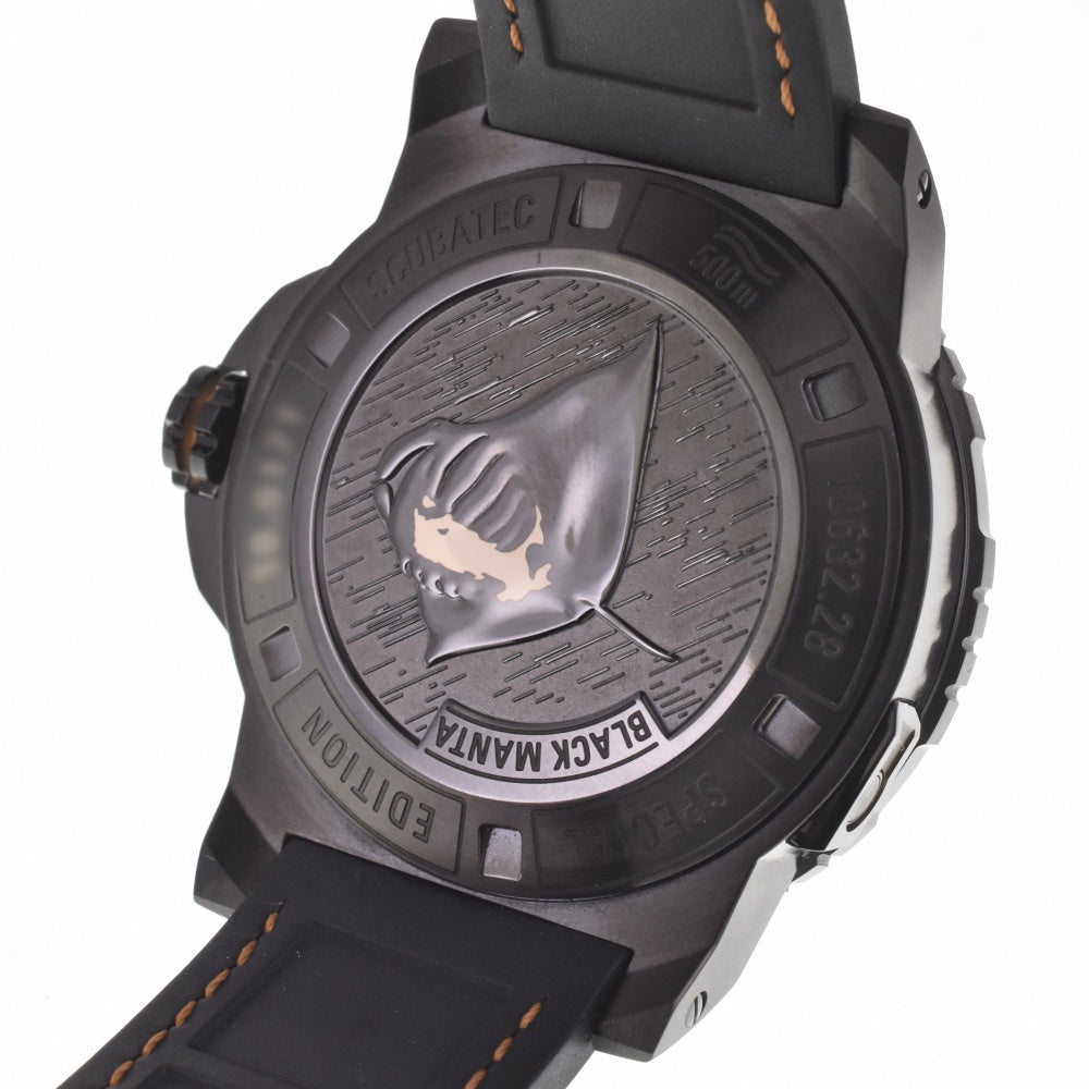 with paper CARL F.BUCHERER Patravi ScubaTec Black Manta 00.10632.28.33.99 black Dial Automatic Men's
 Watch I#142569