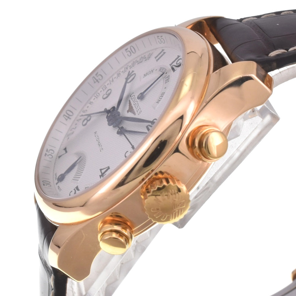 with paper LONGINES Master Collection Retrograde L2.714.8.78.3 Silver Dial Automatic Men's
 Watch H#142570