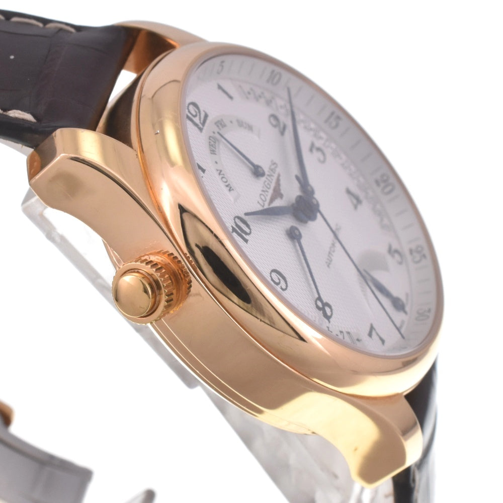 with paper LONGINES Master Collection Retrograde L2.714.8.78.3 Silver Dial Automatic Men's
 Watch H#142570