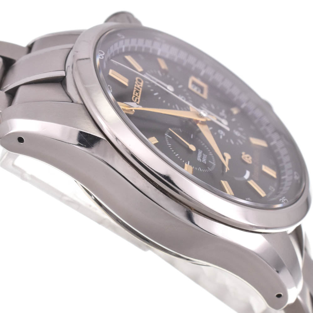 SEIKO Grand Seiko SBGC005/9R86-0AC0 GMT chronograph black Dial Spring drive Men's
 Watch I#142574