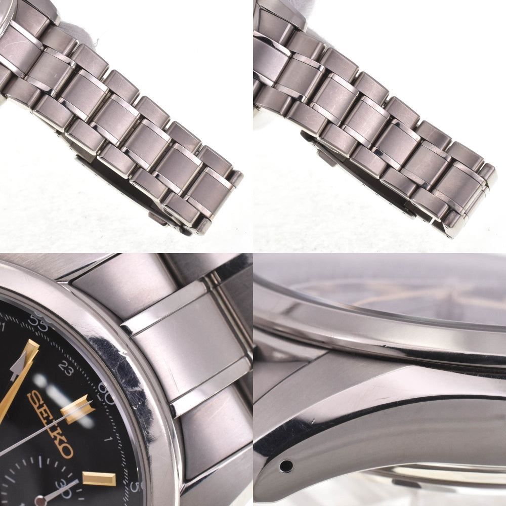 SEIKO Grand Seiko SBGC005/9R86-0AC0 GMT chronograph black Dial Spring drive Men's
 Watch I#142574