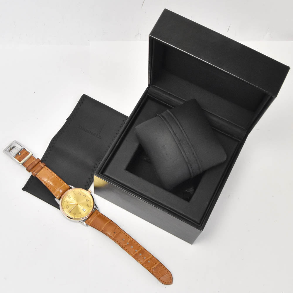 TIFFANY&Co. CT60 Series Date K18PGBezel gold Dial Automatic Men's
 Watch I#142576