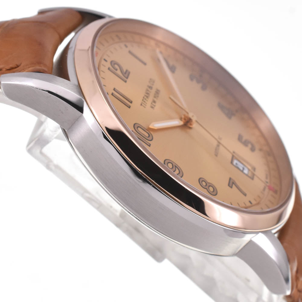 TIFFANY&Co. CT60 Series Date K18PGBezel gold Dial Automatic Men's
 Watch I#142576