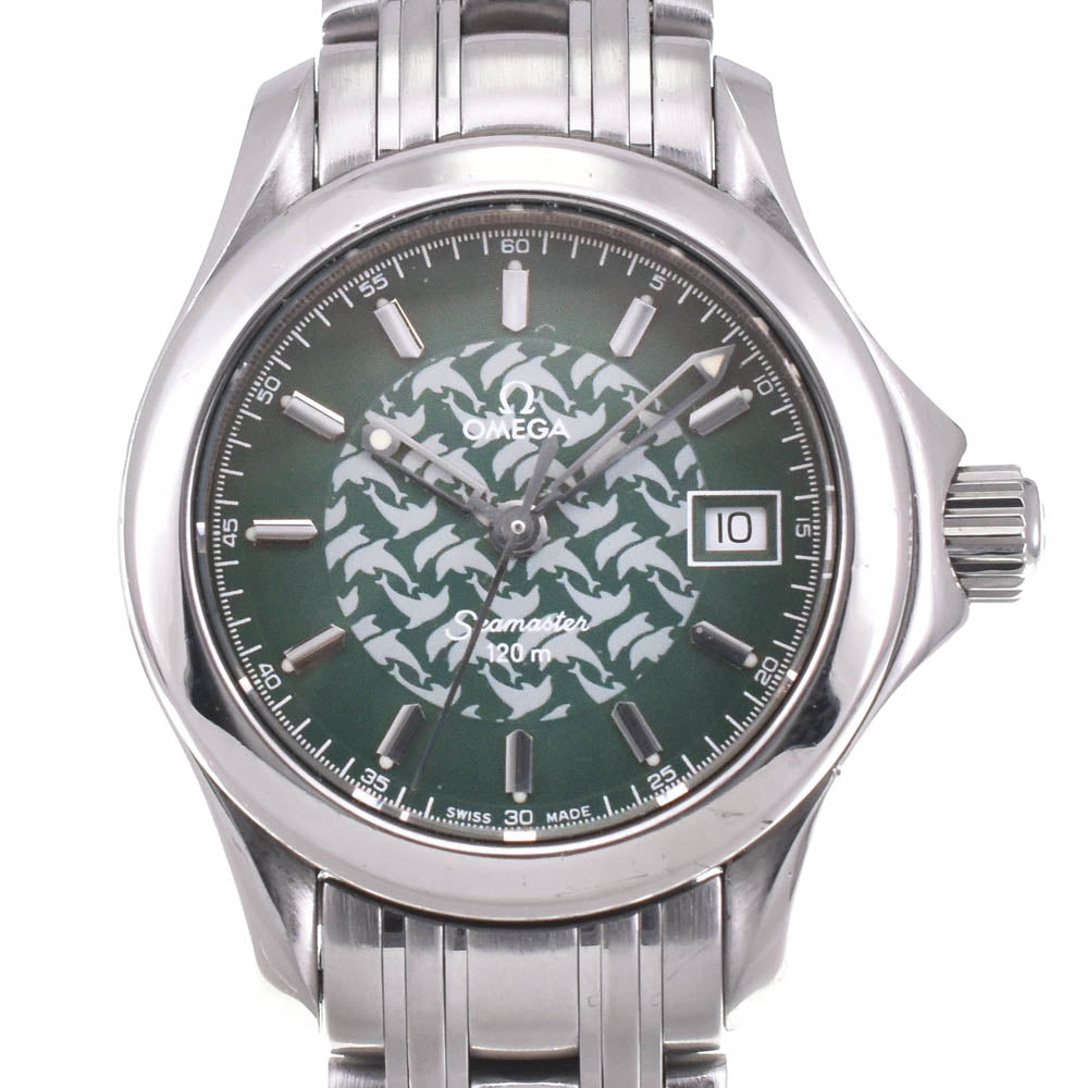 with paper OMEGA Seamaster Jack Mayor 2586.70 Date green Dial Quartz Ladies
 Watch L#142577