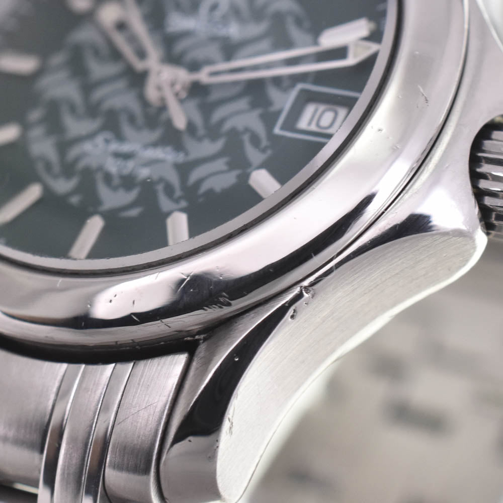 with paper OMEGA Seamaster Jack Mayor 2586.70 Date green Dial Quartz Ladies
 Watch L#142577