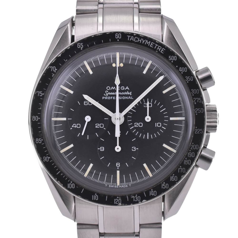 OMEGA Speedmaster Professional ST145.022-69 vintage (Long r) 5th Straight Writing Cal.861 black Dial Hand Winding Men's
 Watch K#142586